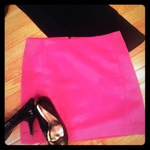 Pink wool mini skirt